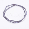 Electroplate Glass Beads Strands GLAA-F078-PL08-2