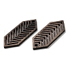 Walnut Wood Hollow Pendants WOOD-G018-05-1-3