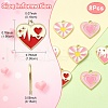 8Pcs 4 Colors Alloy Enamel Pendants ENAM-YW0004-31-2