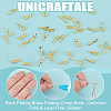 Unicraftale 200Pcs Rack Plating Brass Folding Crimp Ends KK-UN0003-21-4