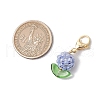 Flower Glass Seed Beads Beaded Pendant Decorations HJEW-MZ00195-02-3