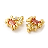 Brass Micro Pave Cubic Zirconia Pendants KK-M246-33G-2
