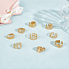 ANATTASOUL 9Pcs 9 Style Stainless Steel Open Cuff Ring for Women RJEW-AN0001-05-7