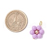 Acrylic Flowers Pendants PALLOY-JF03846-02-2