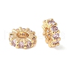 Brass Micro Pave Cubic Zirconia Beads KK-A253-11G-03-1