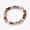 Natural Zebra Jasper Beaded Stretch Bracelets BJEW-Q692-17-8mm-1