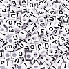 Biyun 500Pcs 5 Style White Acrylic Beads SACR-BY0001-01-11