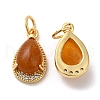 Natural Yellow Jade Teardrop Charms G-A034-01G-02-2