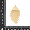 304 Stainless Steel Etched Metal Embellishments Pendants STAS-H236-02G-02-3