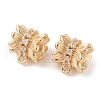 Brass Pave Clear Cubic Zirconia Beads KK-N256-08G-G-1