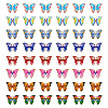  48Pcs 8 Colors Light Gold Tone Alloy Enamel Pendants ENAM-TA0001-89-1