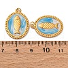304 Stainless Steel Enamel Pendants STAS-U061-33G-A01-3