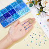 DICOSMETIC 3315Pcs 15 Colors Glass Round Seed Beads SEED-DC0001-05-3