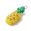 Seed Beads Beaded Charms PALLOY-MZ00338-3