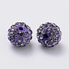 Polymer Clay Rhinestone Beads RB-H258-HD10mm-539-2