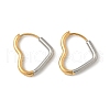304 Stainless Steel Two Tone Hoop Earrings EJEW-P313-01A-G-4