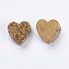 Electroplate Natural Druzy Agate Beads G-E400-03-B04-2