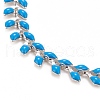 Enamel Wheat Link Chain Necklace NJEW-P220-02P-06-2