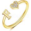 Adjustable Brass Rhinestone Cuff Rings FS-WG29D83-06-1