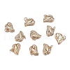 Brass Micro Clear Cubic Zirconia Charms ZIRC-F120-084G-4