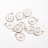 Flat Round Alloy Charms PALLOY-O065-13G-AAA-2