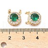 Brass Micro Pave Cubic Zirconia Beads KK-G531-01G-01-3