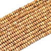 Natural Wood Lace Stone Beads Strands G-P575-A40-4x2mm-2