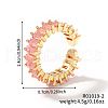 Brass Glass Cuff Rings ZQ1341-2-1