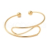 Curve Open Cuff Bangles for Women BJEW-Z071-03G-2
