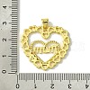 Mother's Day Brass Micro Pave Cubic Zirconia Pendants KK-H472-04G-01-3