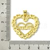 Mother's Day Brass Micro Pave Cubic Zirconia Pendants KK-H472-04G-01-3