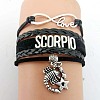 12 Constellations PU Leather Multi-strand Bracelets WG5E0D3-09-1