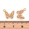 Brass Micro Pave Cubic Zirconia Charms KK-N262-112C-G-3