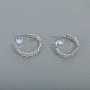 C-shaped Brass Stud Earrings WH0860-3