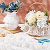 GOMAKERER 20 Yards Polyester Flower Pleated Lace Ribbon OCOR-GO0001-20-7