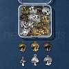30Pcs 6 Styles Tibetan Style Alloy Mushroom Pendants TIBE-FS0001-14-7