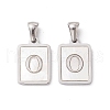 304 Stainless Steel Pave Shell Pendants STAS-G327-01P-O-1