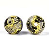 Bohemian Style Printed Schima Wood Beads WOOD-T032-31G-2