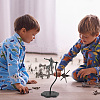 Plastic Minifigures Display Stands with Adjustable Snake Bone Bracket ODIS-WH0070-75A-6