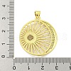 Rack Plating Brass Micro Pave Clear Cubic Zirconia Pendants KK-B091-35G-3