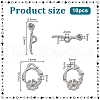   10Pcs 304 Stainless Steel Toggle Clasps STAS-PH0005-79-2