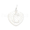 925 Sterling Silver Heart with Capital Letter Charms STER-S009-13C-S-1