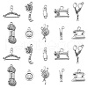 100pcs 10 Style Tibetan Style Pendants TIBEP-CJ0001-30-1