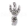 Tibetan Style 304 Stainless Steel Pendants STAS-H170-12AS-2