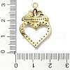 Rack Plating Real 18K Gold Plated Brass Micro Pave Cubic Zirconia KK-B084-19G-01-3