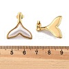 201 Stainless Steel Mermaid Tail Stud Earrings EJEW-P304-01G-5