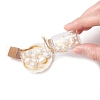 Natural Scallop Shell Beads with Glass Jar Glass Bottles PALLOY-JF03749-6