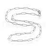 Non-Tarnish 304 Stainless Steel Paperclip Chain Necklace NJEW-M183-04P-1