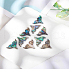 BENECREAT Assembled Acrylic & Printed Natural Freshwater Shell Pendants FIND-BC0001-50-4
