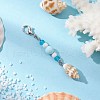 Ocean Theme Synthetic Turquoise Charm & Glass Beads Pendant Decorations HJEW-JM03155-03-1